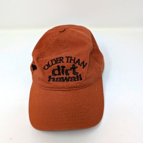 Men's burnt rust baseball cap with saying, " Older than Dirt." Hawaii. - Picture 1 of 7